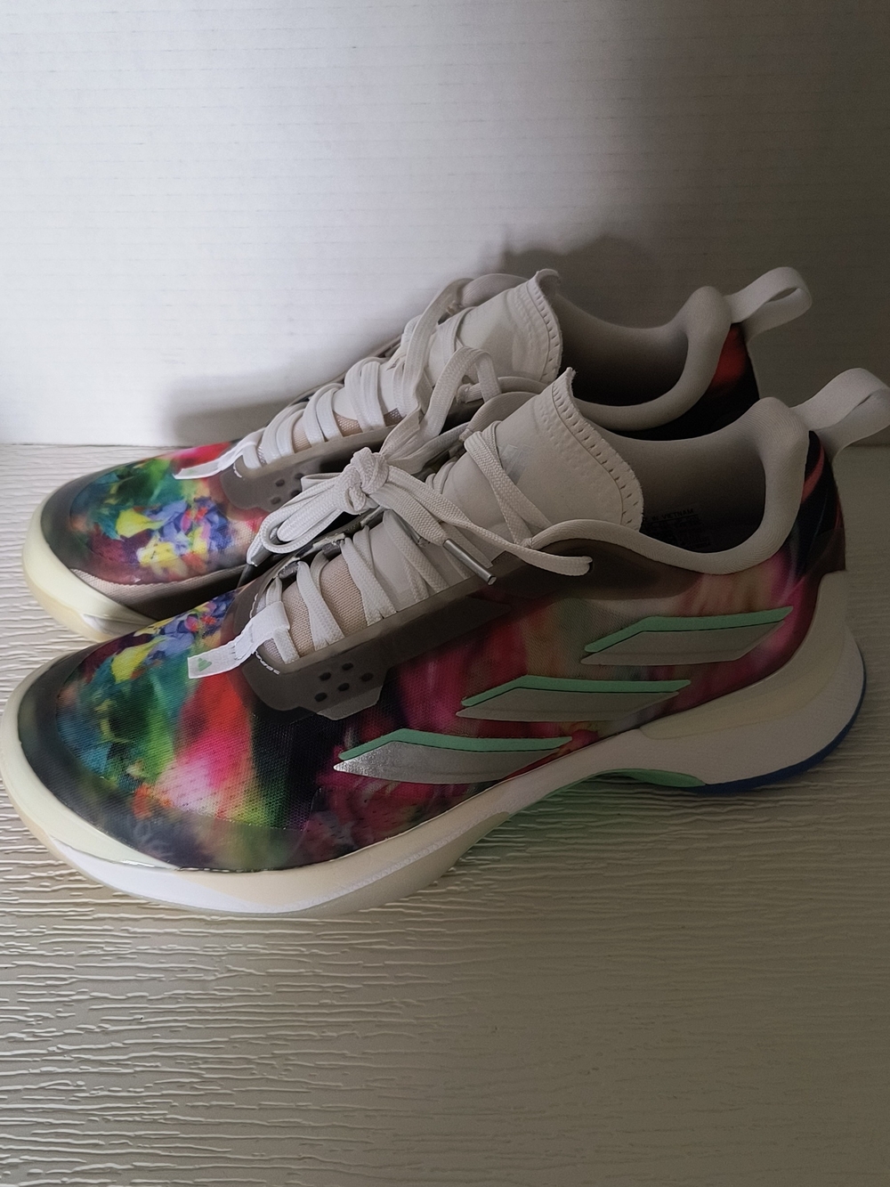 adidas Multicolor Tie-Dye Low-Top Sneakers with Mint Stripes